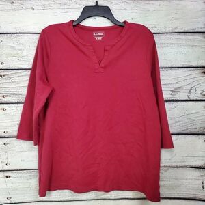 L.L.Bean XL Burgundy LS Shirt